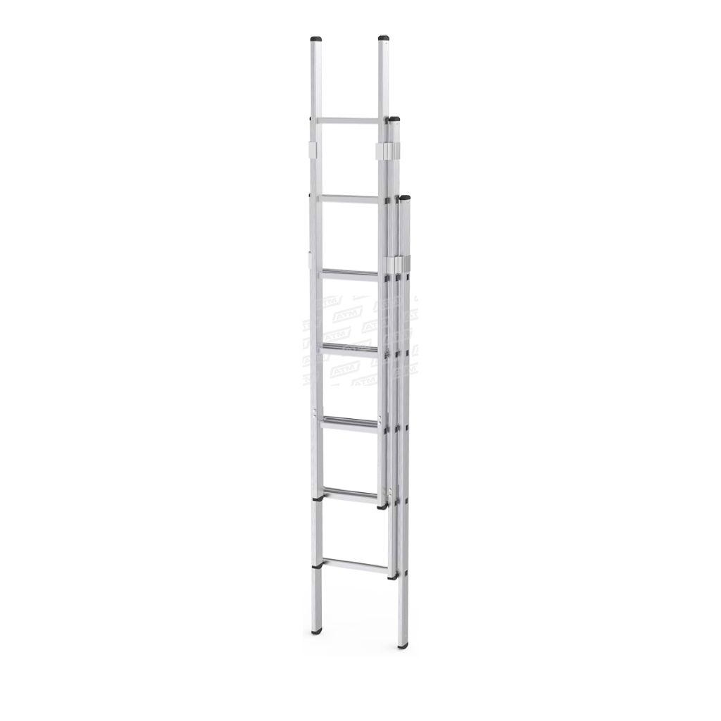 2 METRE - Üç Parçalı Sürgülü Alüminyum Merdiven (80X25) -ATPM-025-1